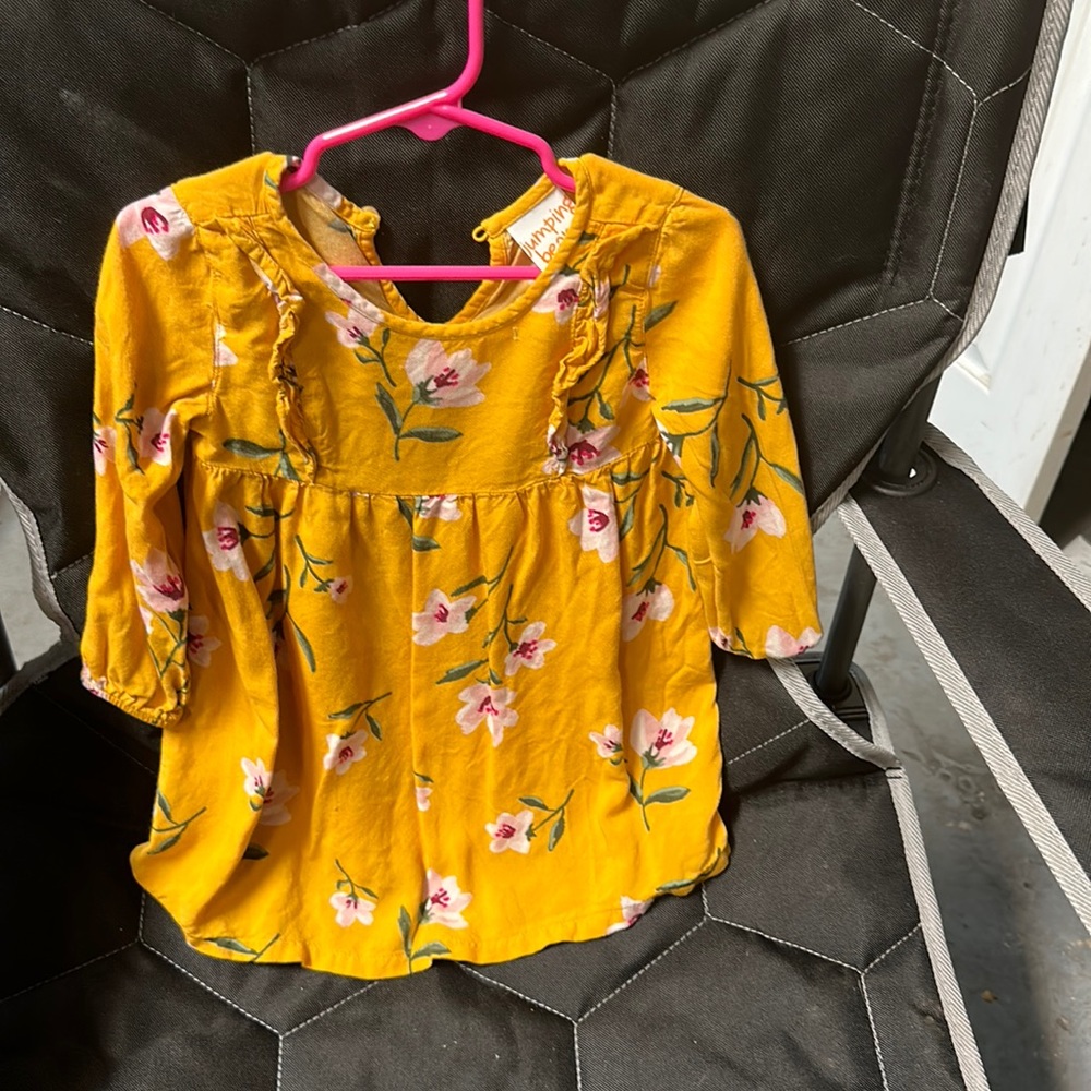 Yellow long sleeve dress